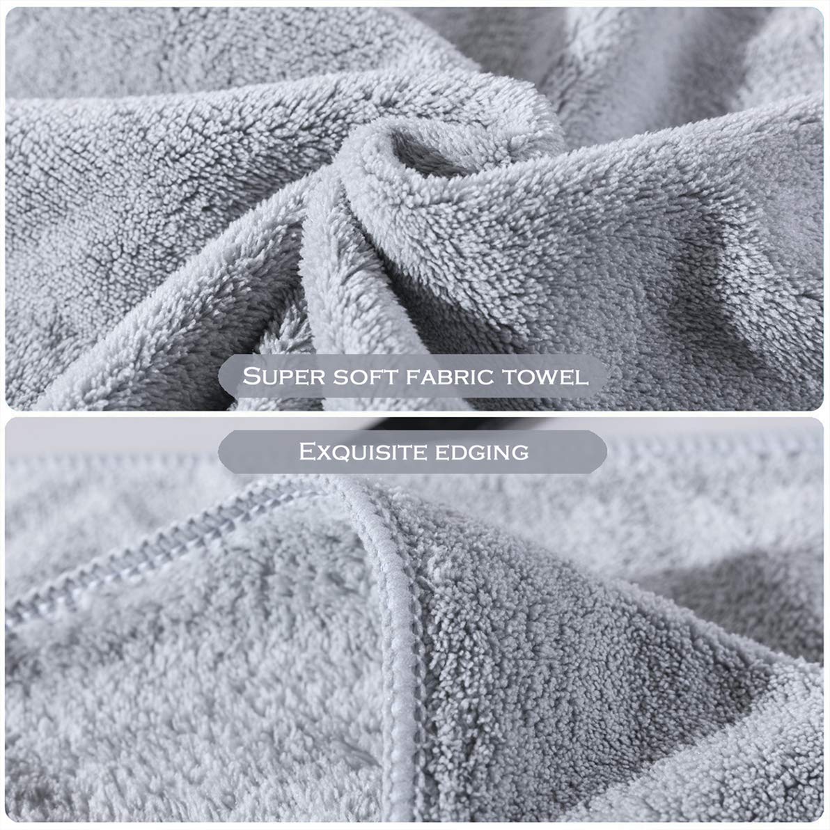 Xinrjojo Quick Dry Microfiber Bath Towel - Ultra Absorbent, Lightweight & Soft Gym, Yoga, Travel Towel for Sports, Fitness & College Students (Gray) - Perfect for Workouts, Swimming & Outdoor Activities