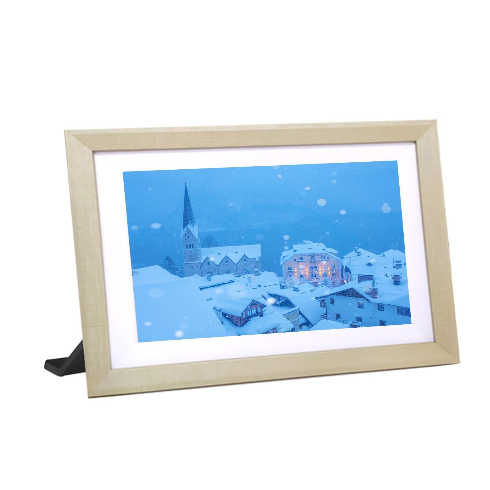 10 Inch Touch Screen Digital Photo Frame with Wooden Frame - Romantic Gift for Couples, Anniversaries, Valentine's Day - Perfect for Bedroom Decor, Living Room Display & Wedding Presents