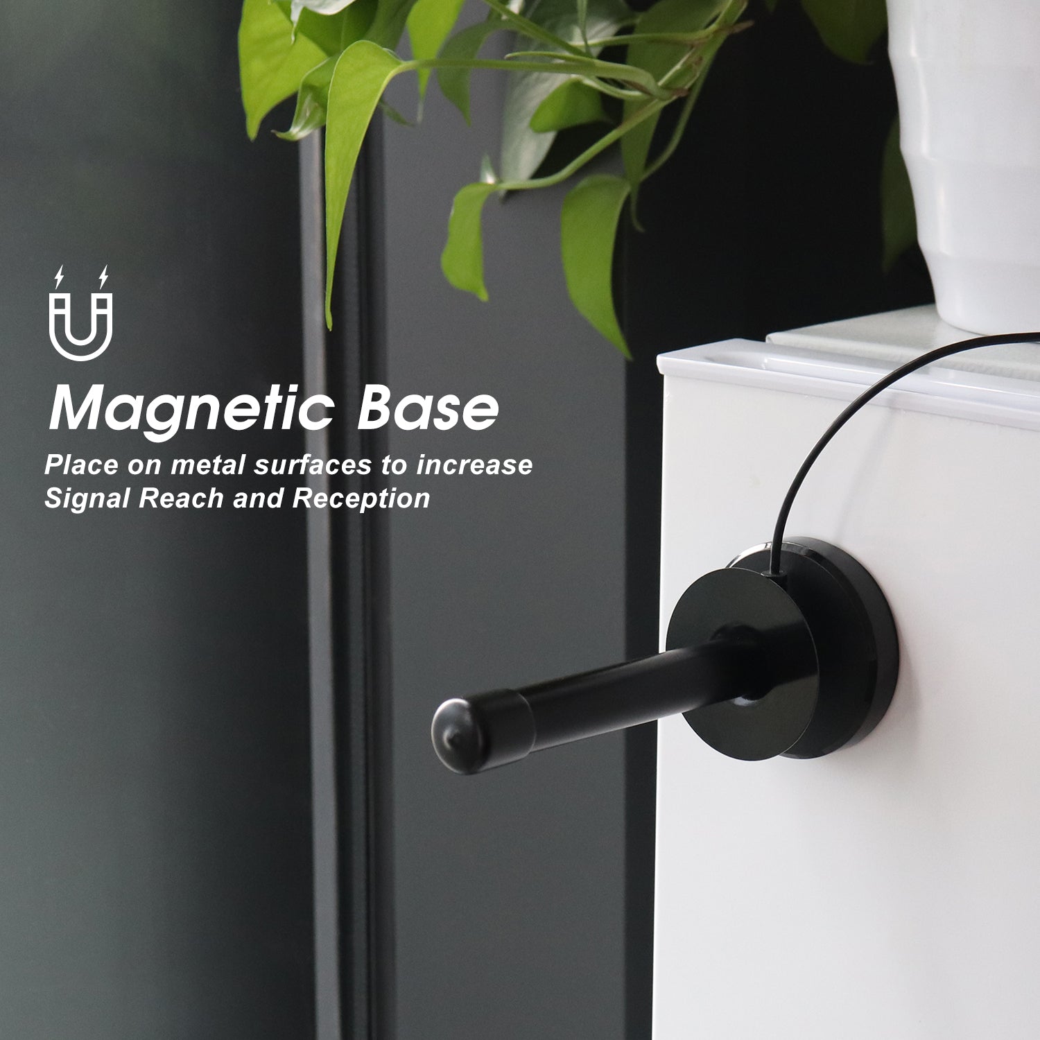 High Gain HD Freeview TV Aerial Antenna with Magnetic Base - Indoor/Outdoor DAB FM Digital Signal Booster for Clear Reception | Perfect for Home, RV & Camping