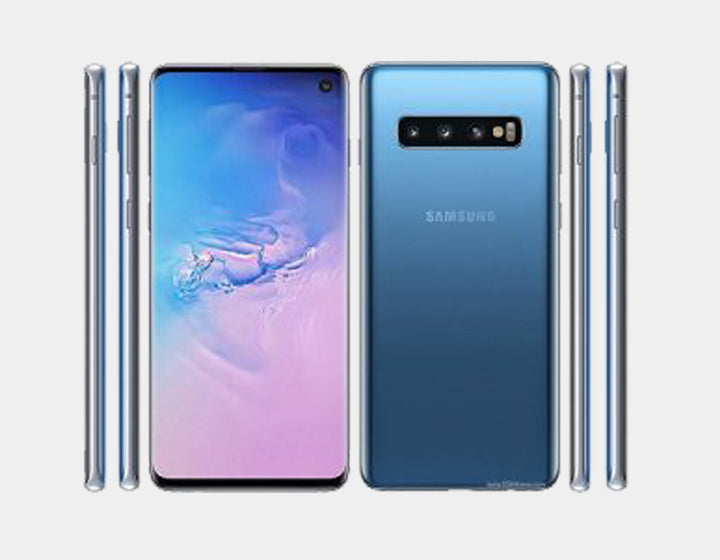 Samsung Galaxy S10 SM-G973F/DS 128GB 8GB RAM Dual SIM GSM Unlocked Smartphone - Prism Blue | International Version for Travel & Business Use