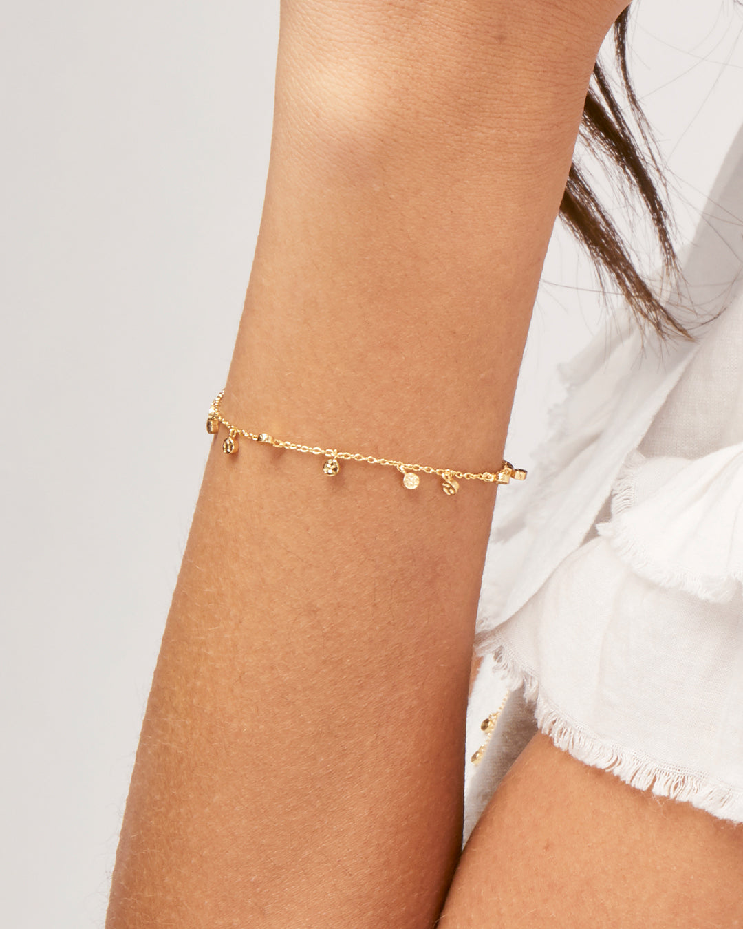 Chloe Mini Bracelet for Women - Dainty Gold-Tone Adjustable Chain Bangle - Elegant Gift for Her, Perfect for Everyday Wear & Special Occasions