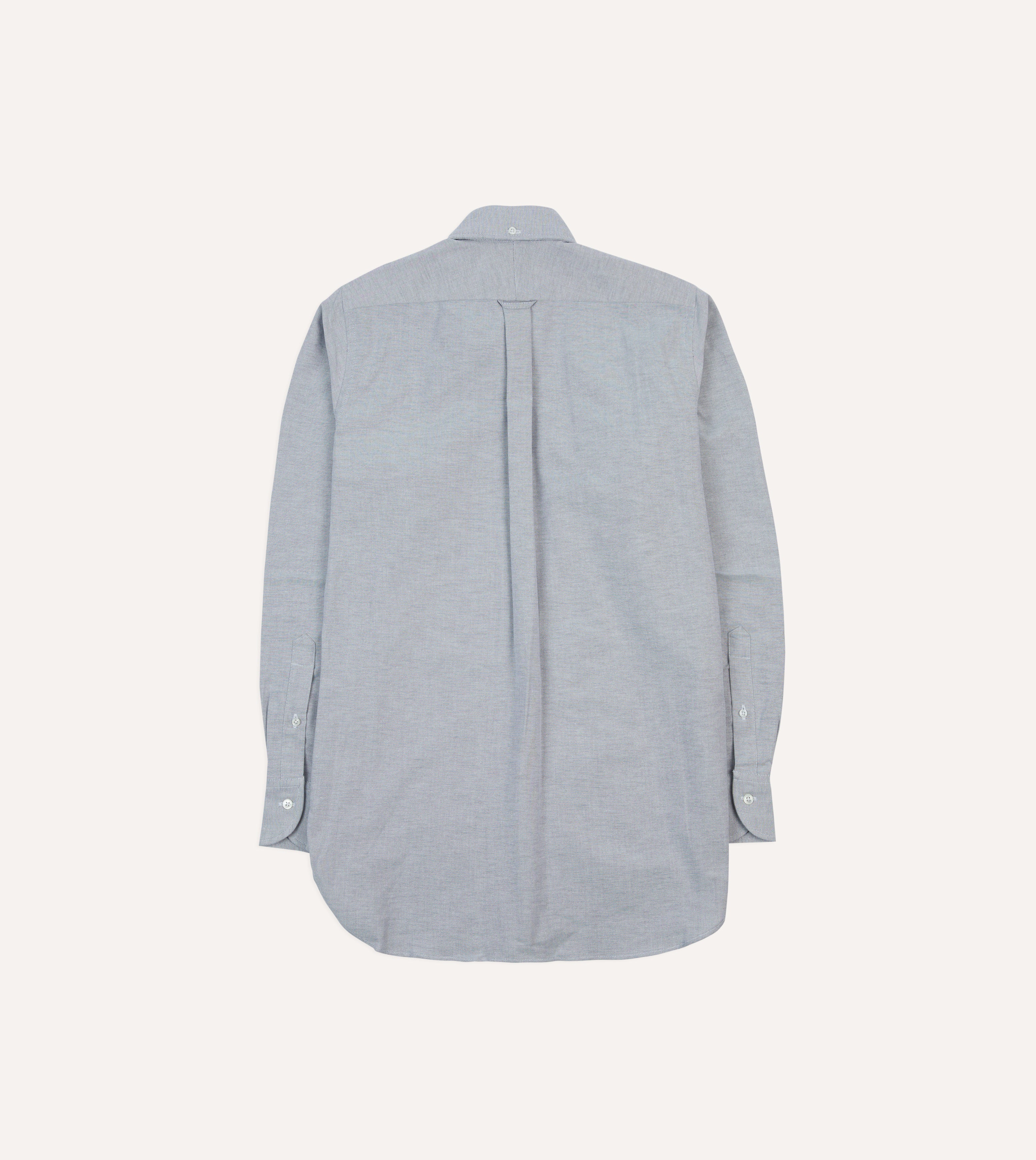 Men's Grey Cotton Oxford Button Down Shirt - Classic Casual Slim Fit Long Sleeve Dress Shirt for Office, Business, and Everyday Wear