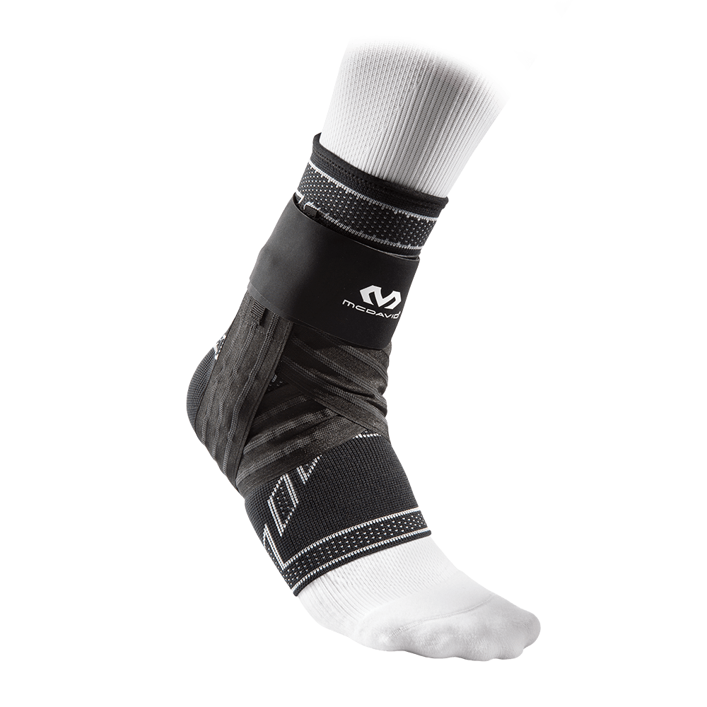 ELITE Engineered Elastic™ Ankle Brace with Figure 6 Strap & Stays - Support for Sprains, Injuries & Recovery - Perfect for Running, Basketball & Sports Activities