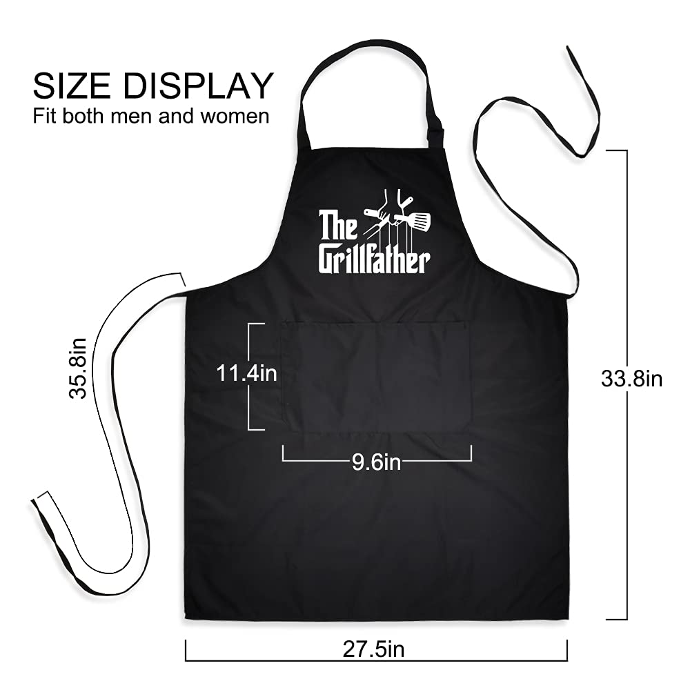Funny Kitchen Apron - Waterproof & Durable Cooking Apron for Home Chefs & Restaurants - Perfect Birthday Gift for Mom, Dad & Professional Chefs - Ideal for BBQ, Baking & Holiday Cooking