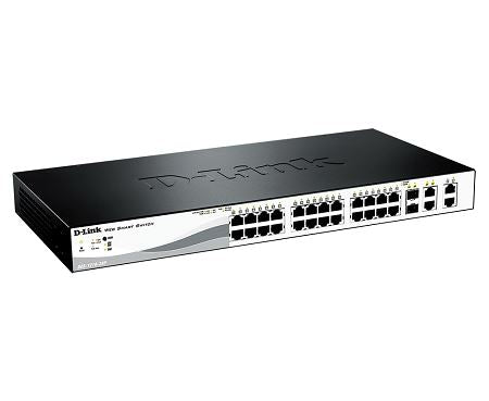 D-Link DES-1210-28P 28-Port PoE Fast Ethernet Smart Managed Switch - Ideal for Small Business Networks & Office IT Setup