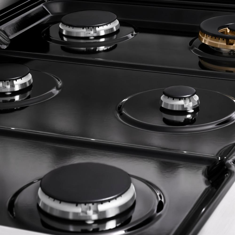 ZLINE 36 Inch Stainless Steel 6-Burner Gas Rangetop with Porcelain Cooktop - Professional Grade Stove for Home Kitchen, Restaurant & Commercial Use (Model SRT36)