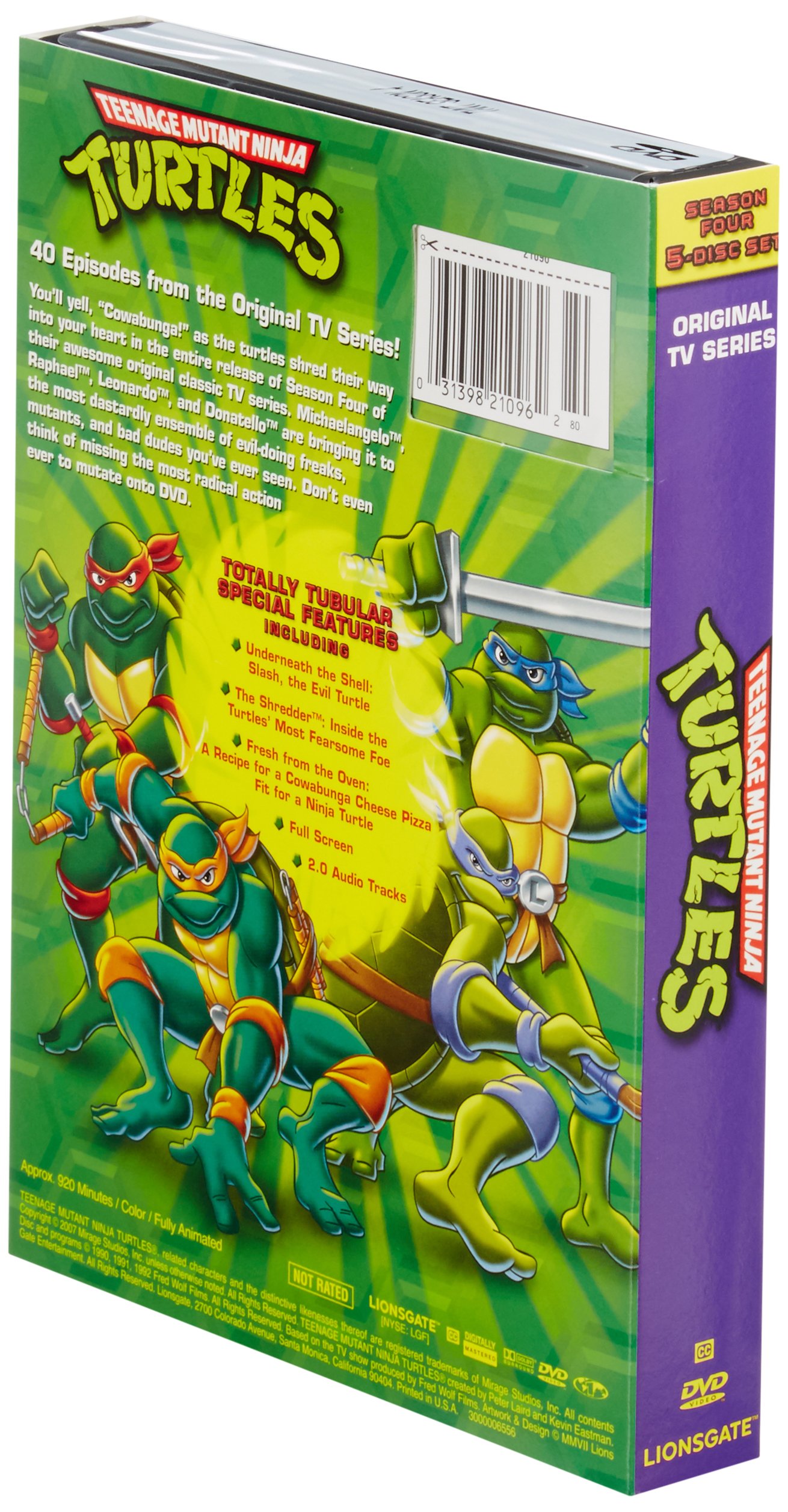 Teenage Mutant Ninja Turtles Original Series Season 4 DVD - Classic 90s Animated TV Show for Kids & Collectors | Perfect for Family Movie Nights & Nostalgic Viewing