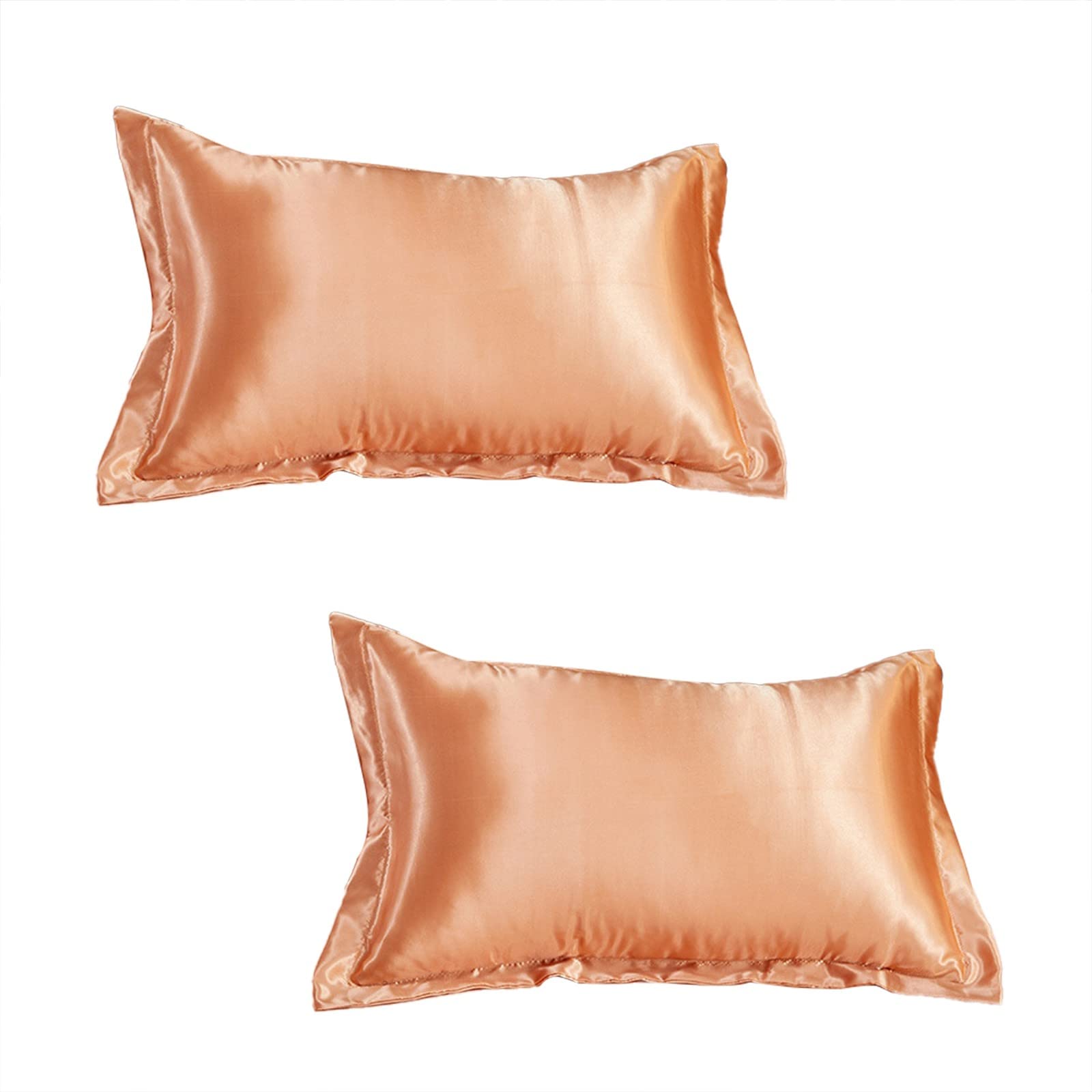 Premium Body Pillow Cover with Hidden Zipper - Solid Color Faux Silk Pillowcase 20x20 Inches - Soft Christmas Decorative Pillow Cover (Pink, One Size) for Bedroom, Sofa & Holiday Decor