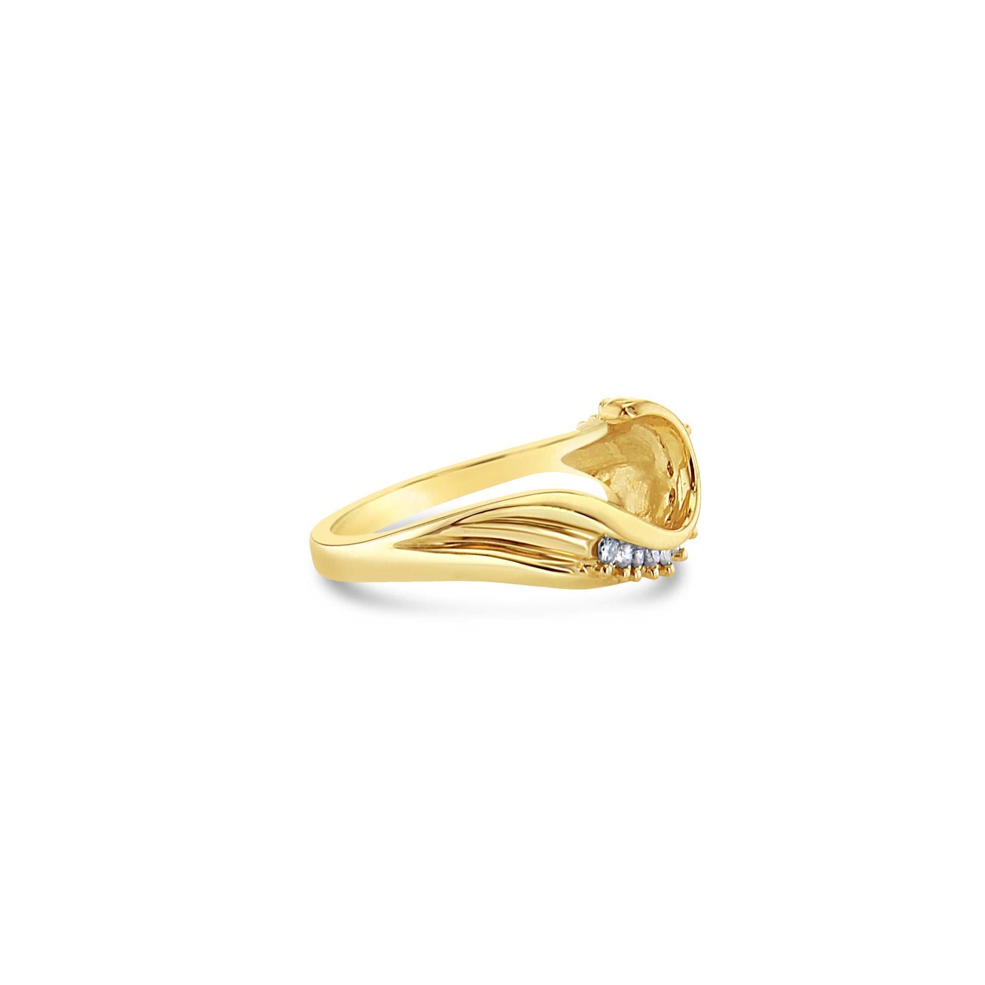14K Yellow Gold Diamond Ring Wrap Enhancer - 0.15cttw Wedding Band for Engagement Rings, Anniversary Gifts & Bridal Jewelry