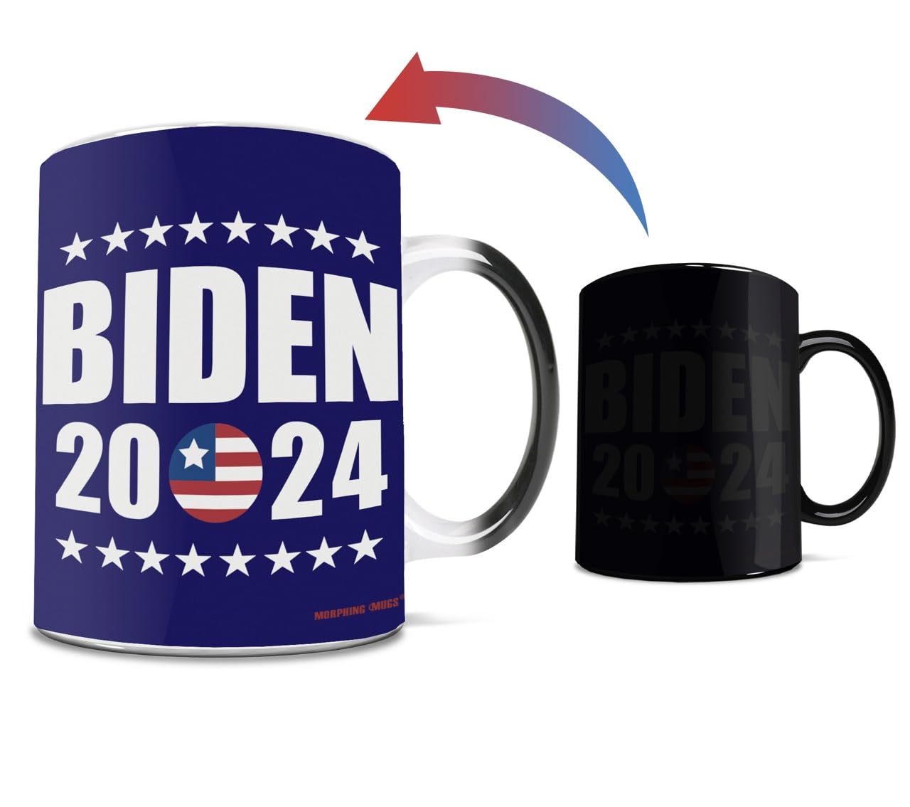 Joe Biden 2024 President Heat Sensitive Mug - 11 oz Color Changing Ceramic Coffee Tea Cup - Perfect for Political Supporters & Gift Giving
