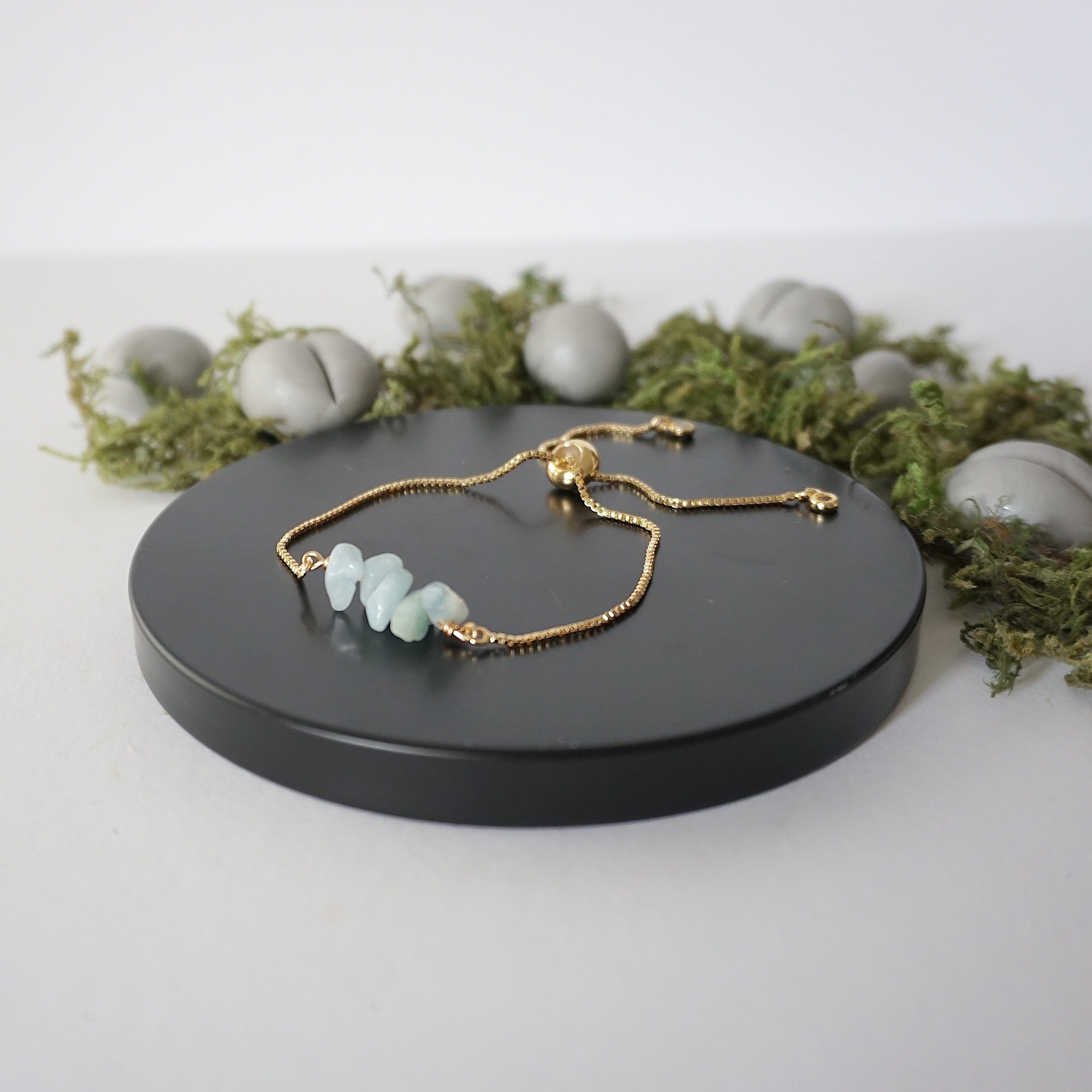 Gold Plated Adjustable Aquamarine Bolo Crystal Bracelet for Women - Elegant Bohemian Jewelry for Parties, Weddings & Everyday Wear