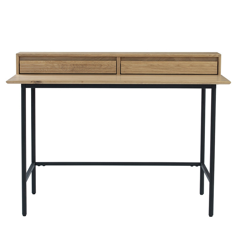DOVER Study Desk 120cm - Natural & Black Home Office Desk for Students & Professionals - Perfect for Small Spaces, Bedrooms & Dorm Rooms