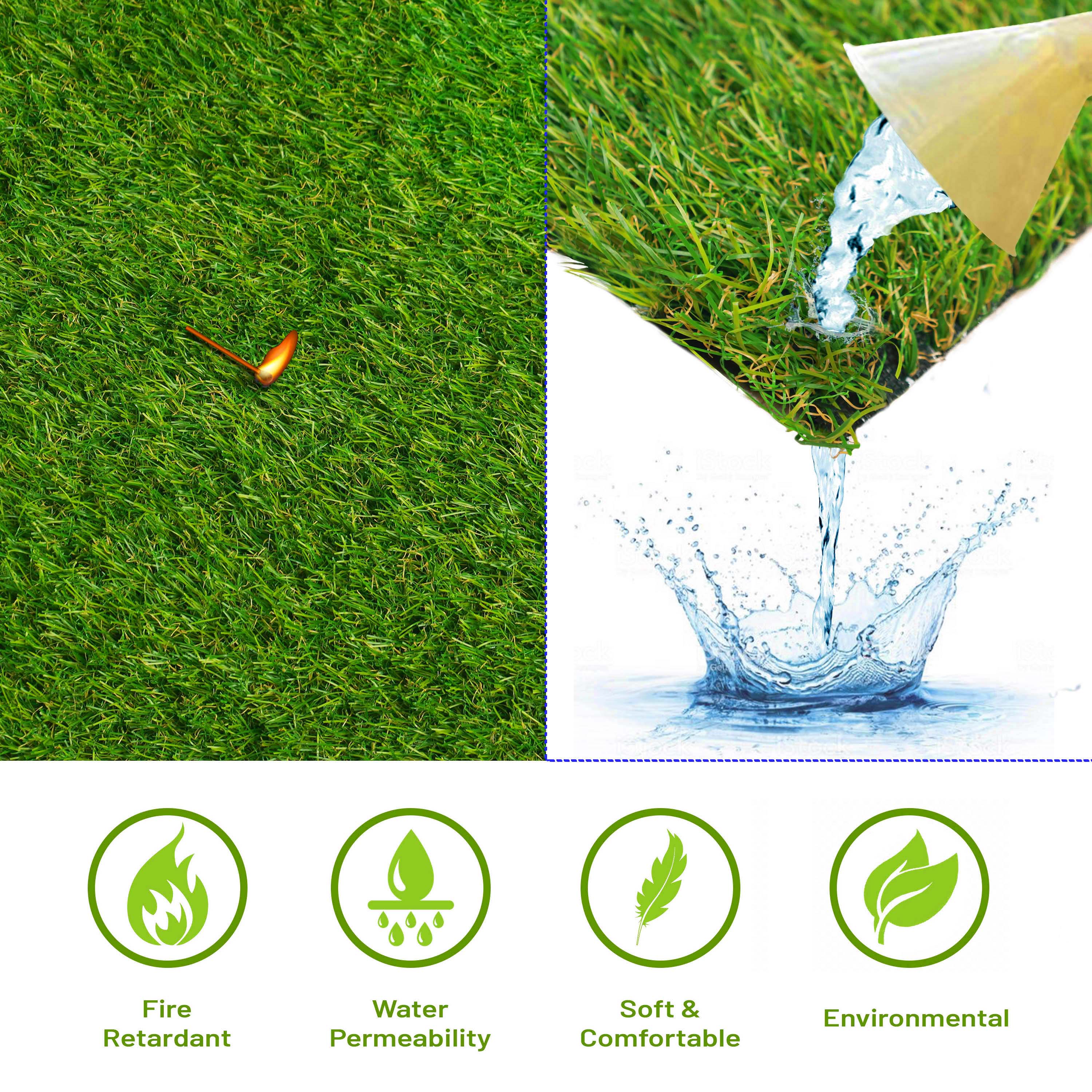 Premium Artificial Grass Rug - Indoor/Outdoor Synthetic Turf Carpet for Patio, Balcony, Playroom & Home Decor - Eco-Friendly & Low Maintenance