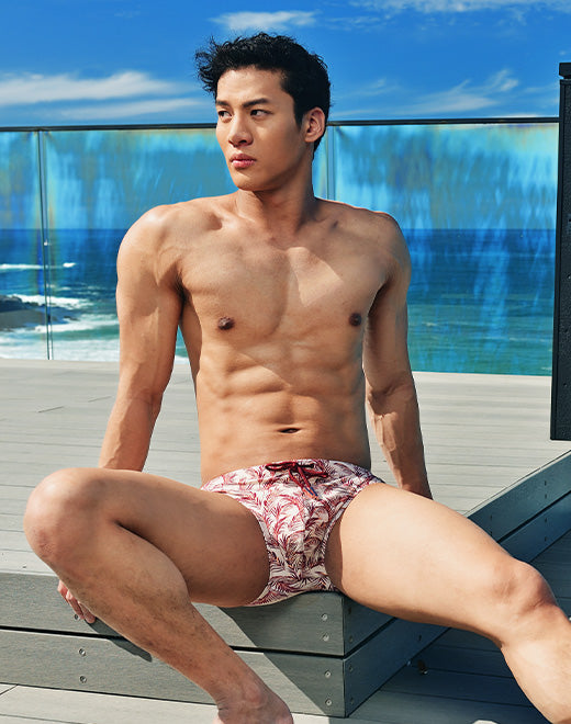 2Eros Hawaii Pastel Swim Brief - Stylish Men's Swimwear for Beach & Pool | Quick Dry Comfortable Swim Trunks for Vacation, Surfing & Summer Fun