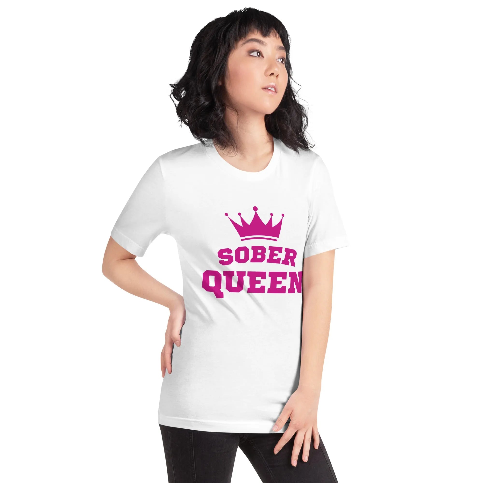 Sober Queen T-Shirt - Empowering Sobriety Apparel for Women | Celebrate Recovery & Confidence | Perfect for AA Meetings, Sober Events & Daily Inspiration