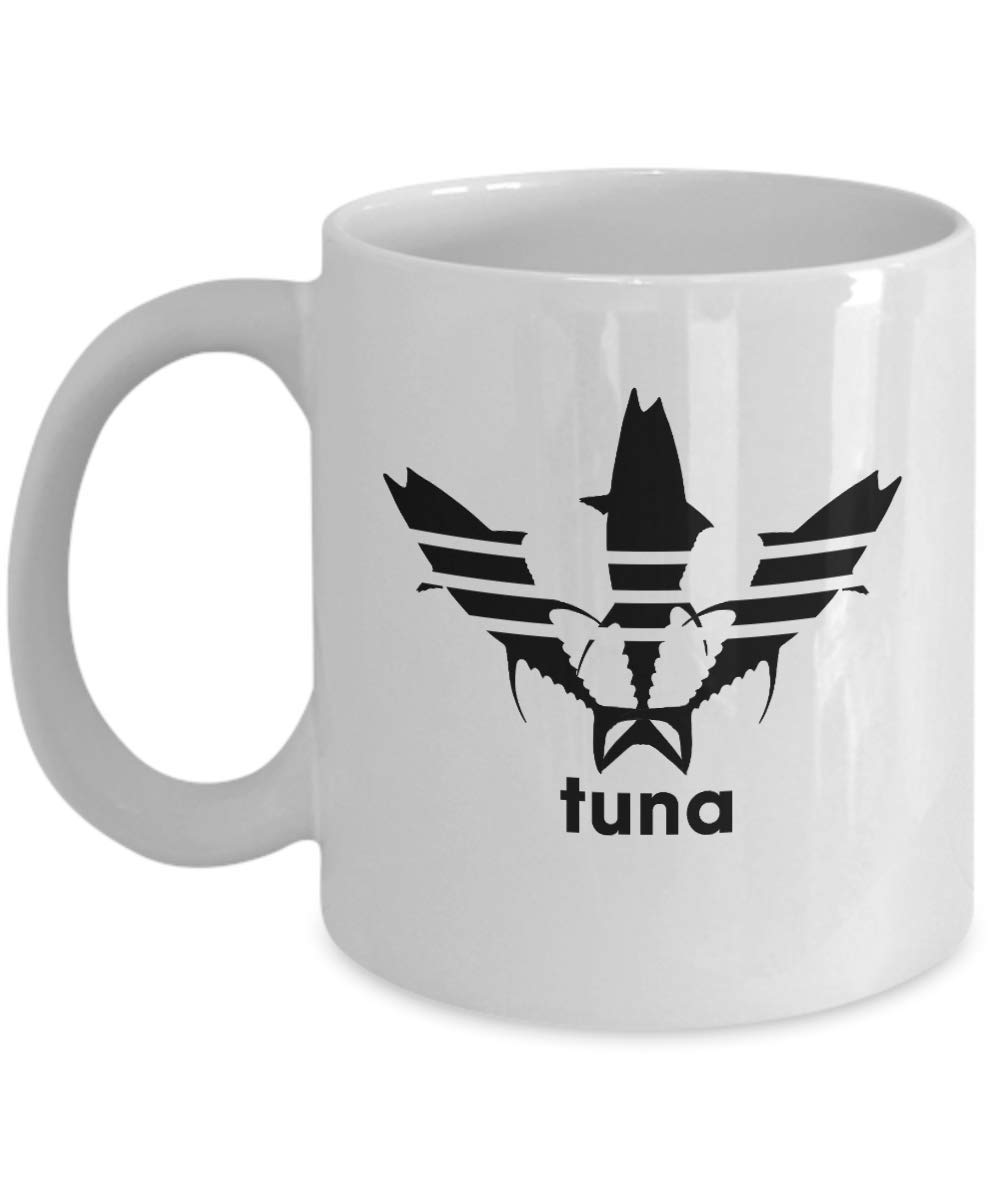 11oz White Coffee Mug for Tuna Fishing Fans - Funny Fisherman Fish Parody Design - Perfect Gift for Anglers & Fishing Enthusiasts