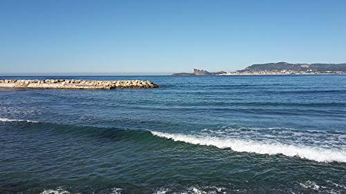 20x30 Inch Laminated Mediterranean Sea Poster - Vibrant Cote d'Azur France Wall Art - Perfect for Living Room, Bedroom & Office Decor - Fits Standard Frames