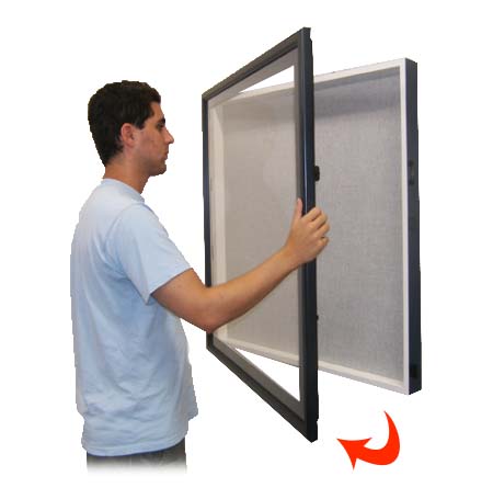 24x36 SwingFrame Designer Wood Framed Large Cork Bulletin Board - 2 Inch Deep Display Case for Office, Home, or Classroom Organization