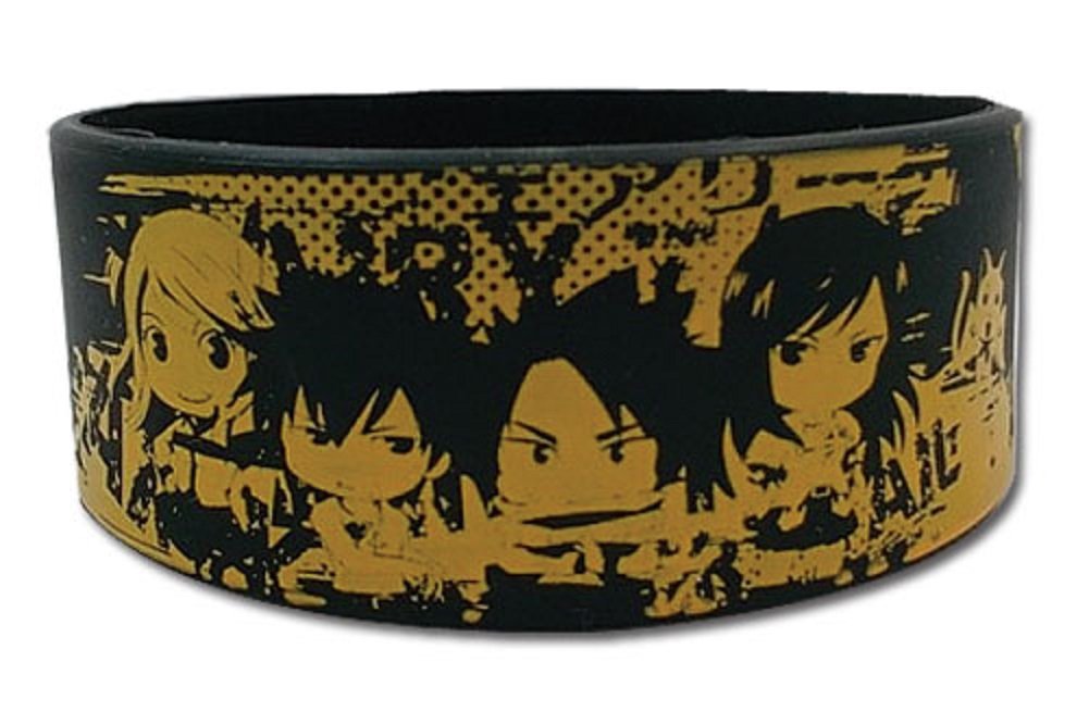 Fairy Tail Anime Black PVC Wristband - Official Licensed Merchandise for Cosplay, Conventions & Anime Fans