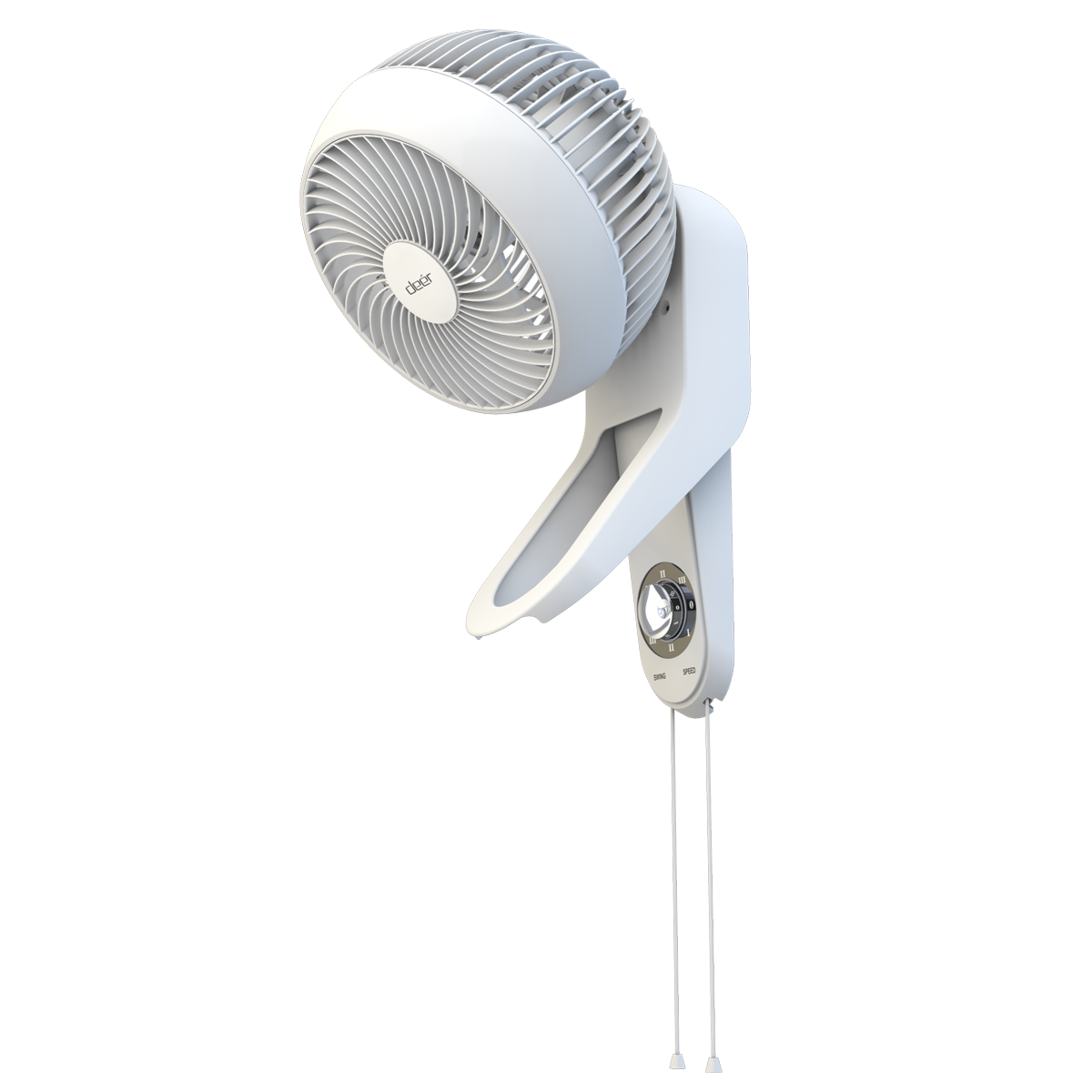 DEER DF6091 9-Inch Wall Mounted Oscillating Fan with 360° Rotation - Perfect for Bedroom, Kitchen, Office & Indoor Air Circulation
