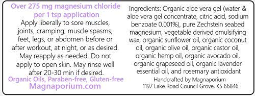 Handmade Magnesium Lotion for Pain Relief & Relaxation - 275mg/tsp Pure Zechstein Seabed Minerals - Large & Travel Size Lavender Scented - Perfect for Muscle Recovery, Stress Relief & Better Sleep