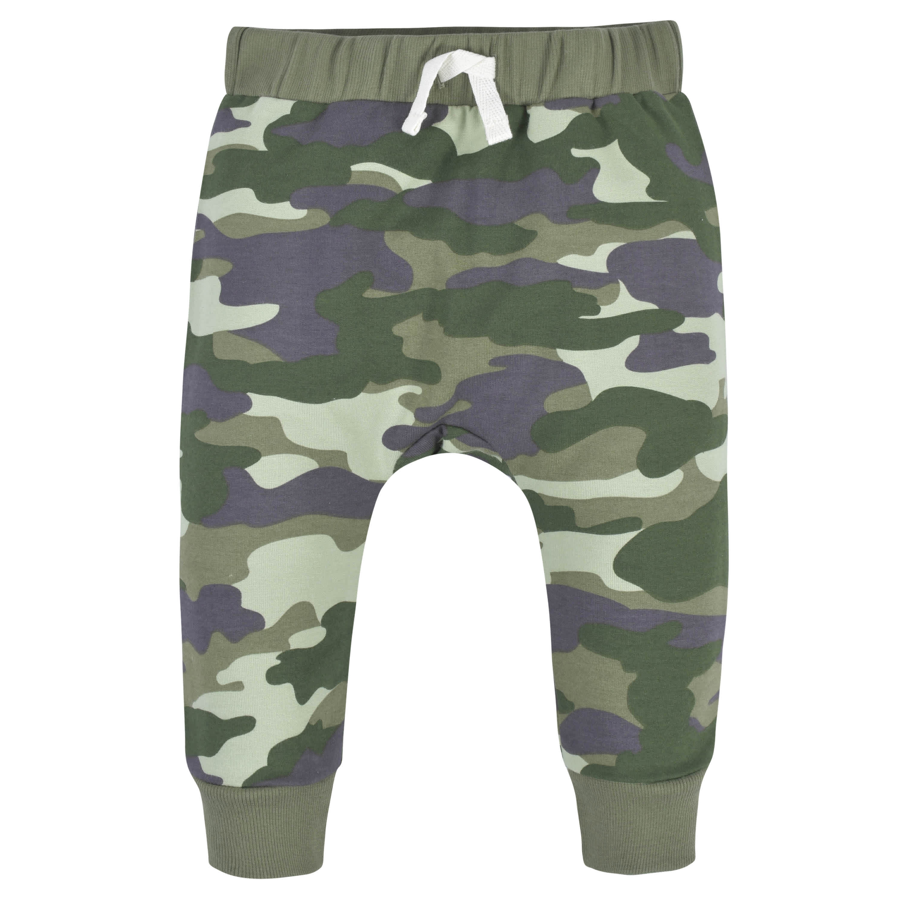 3 Pack Baby & Toddler Boys Camo Premium Jogger Pants - Soft Cotton Comfortable Joggers for Playtime & Outdoor Adventures