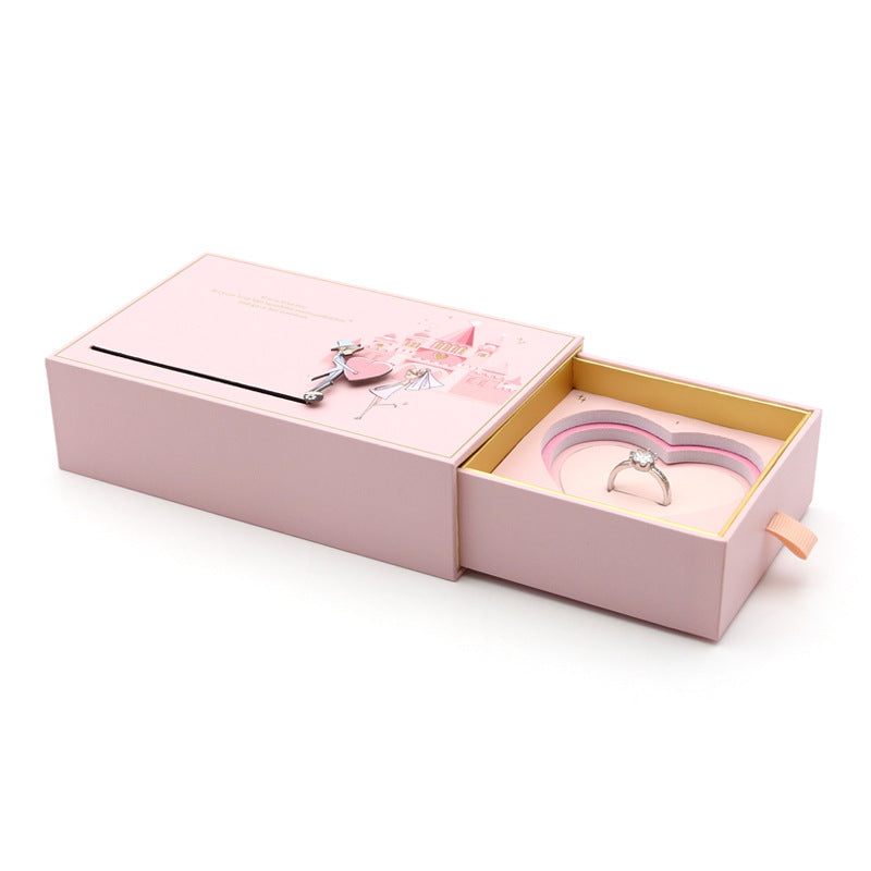 Love Castle Jewelry Box - Elegant Ring & Necklace Storage Organizer for Women | Perfect for Gifts, Travel & Home Decor