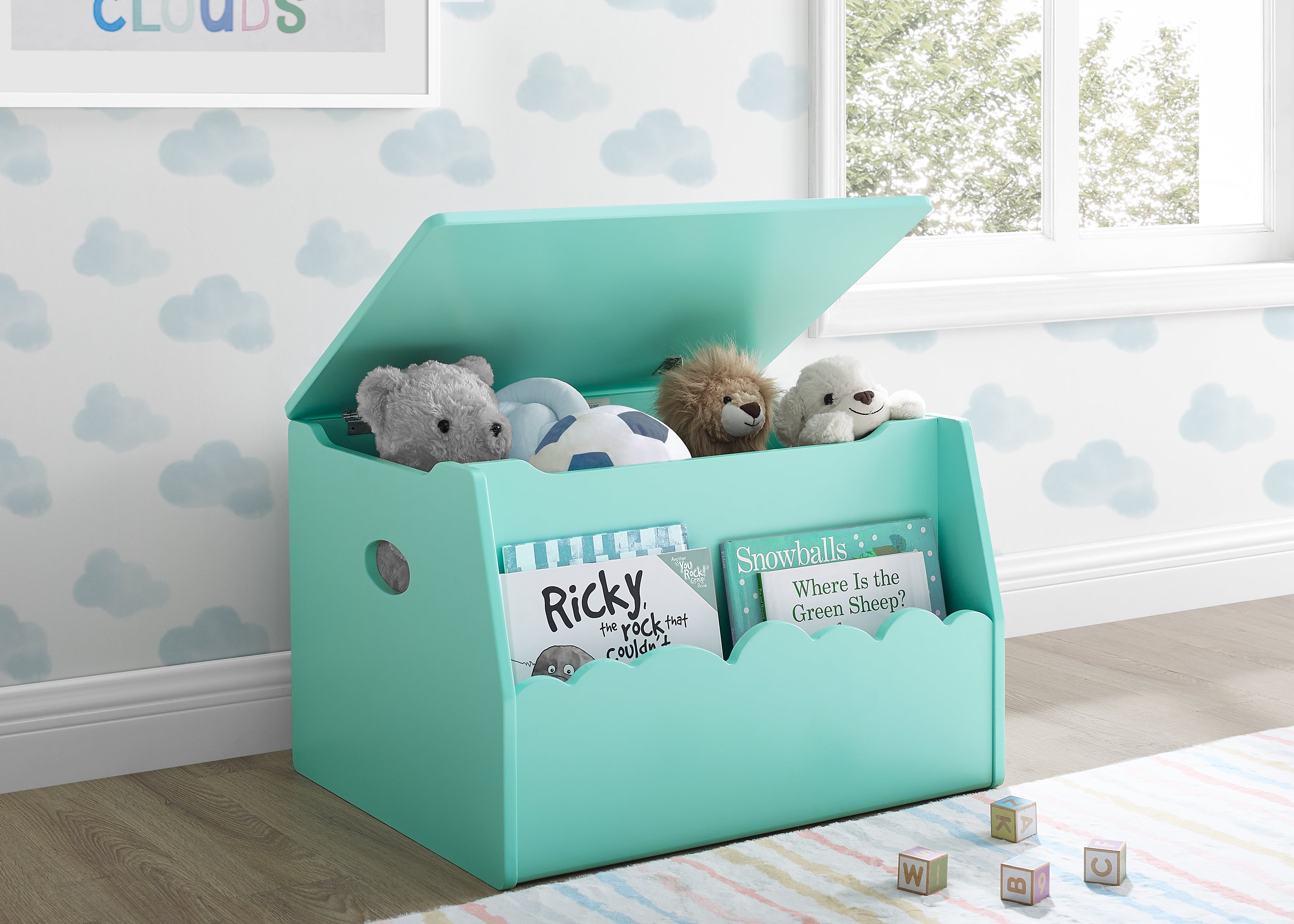 Cloud Toy Box - Greenguard Gold Certified for Safe & Non-Toxic Kids Storage | Perfect for Nursery, Playroom & Daycare Organization