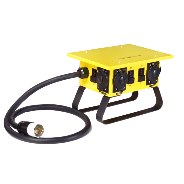 6507G/6534TLSX CEP Spider Box - 30A 125/250V Input (L14-30) & 4x 20A 125V Output (L5-20R) Twist Lock Power Distribution Box - Perfect for Events, Construction Sites, and Outdoor Power Distribution