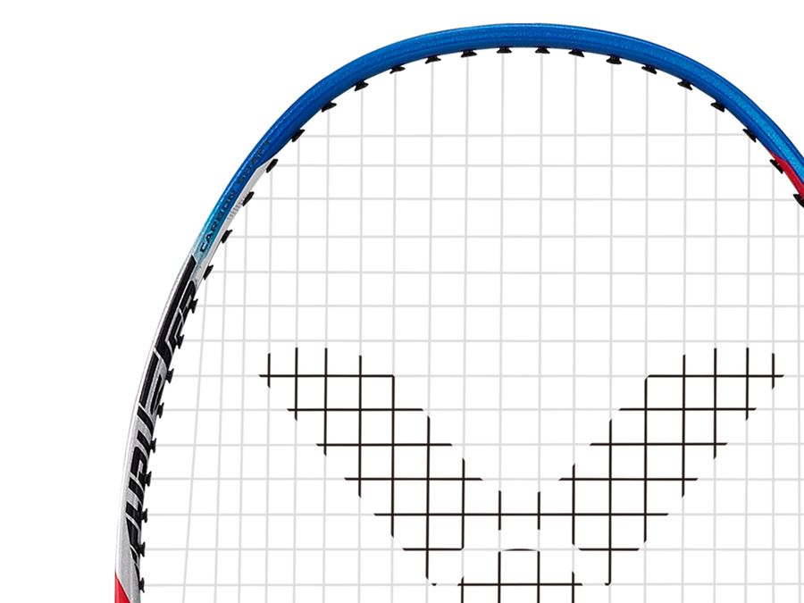 Victor Thruster K 3399F Professional Badminton Racket - Pre-Strung, Lightweight Carbon Fiber Shaft, High Performance for Advanced Players - Perfect for Tournaments, Training & Recreational Play [Blue]