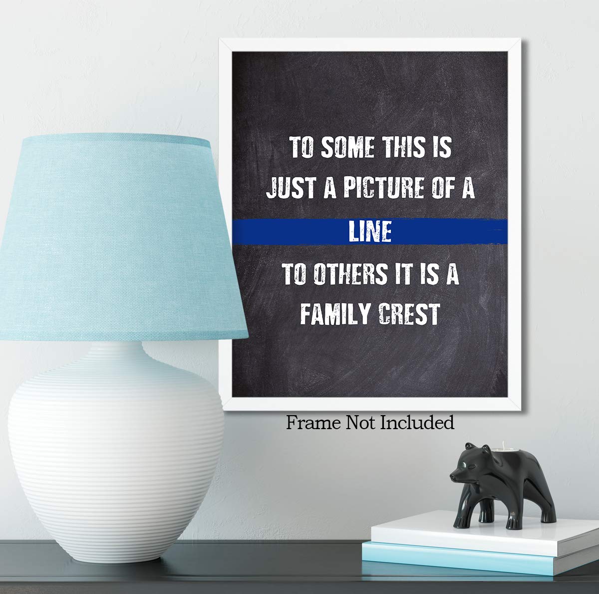 Govivo Family Crest Wall Art Print - 8x10 Unframed Dark Gray Background Photo Paper Decor | Perfect for Home, Office & Gift Giving