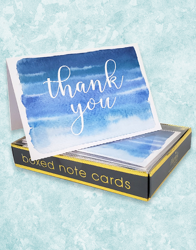 Premium Blue Array Thank You Cards - Elegant Blank Note Cards for Weddings, Birthdays & Appreciation - Bulk Pack of 50 with Envelopes - Perfect for Gifts, Parties & Special Occasions