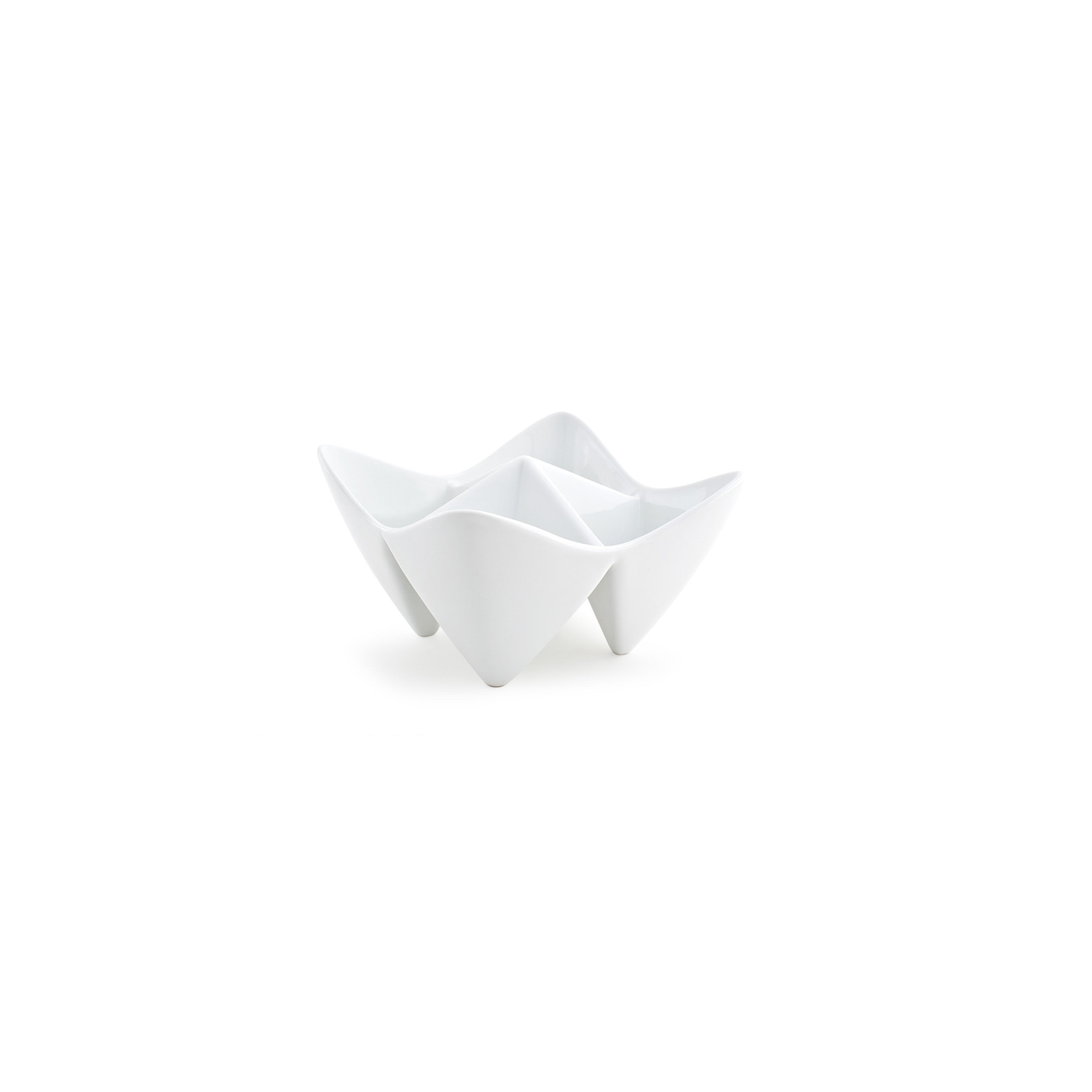 Front of the House Kyoto 4-Compartment Pinch Bowls - 2 oz Each | Small Serving Dishes for Sauces, Condiments, Nuts, Snacks | Perfect for Restaurants, Catering, and Home Entertaining