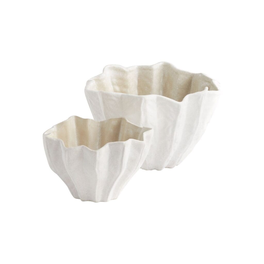Cyan Design 11478 Chloris Bowl - White Small Ceramic Decorative Bowl for Home Decor, Centerpiece, or Gift
