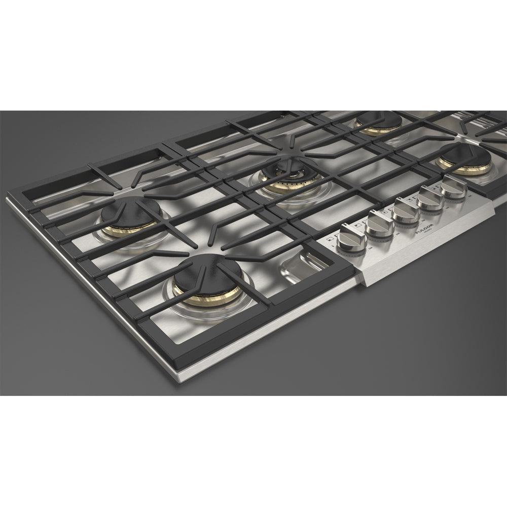Fulgor Milano 36 Inch 600 Series 5-Burner Gas Cooktop in Stainless Steel (F6PGK365S1) - Perfect for Modern Kitchens & Professional Cooking