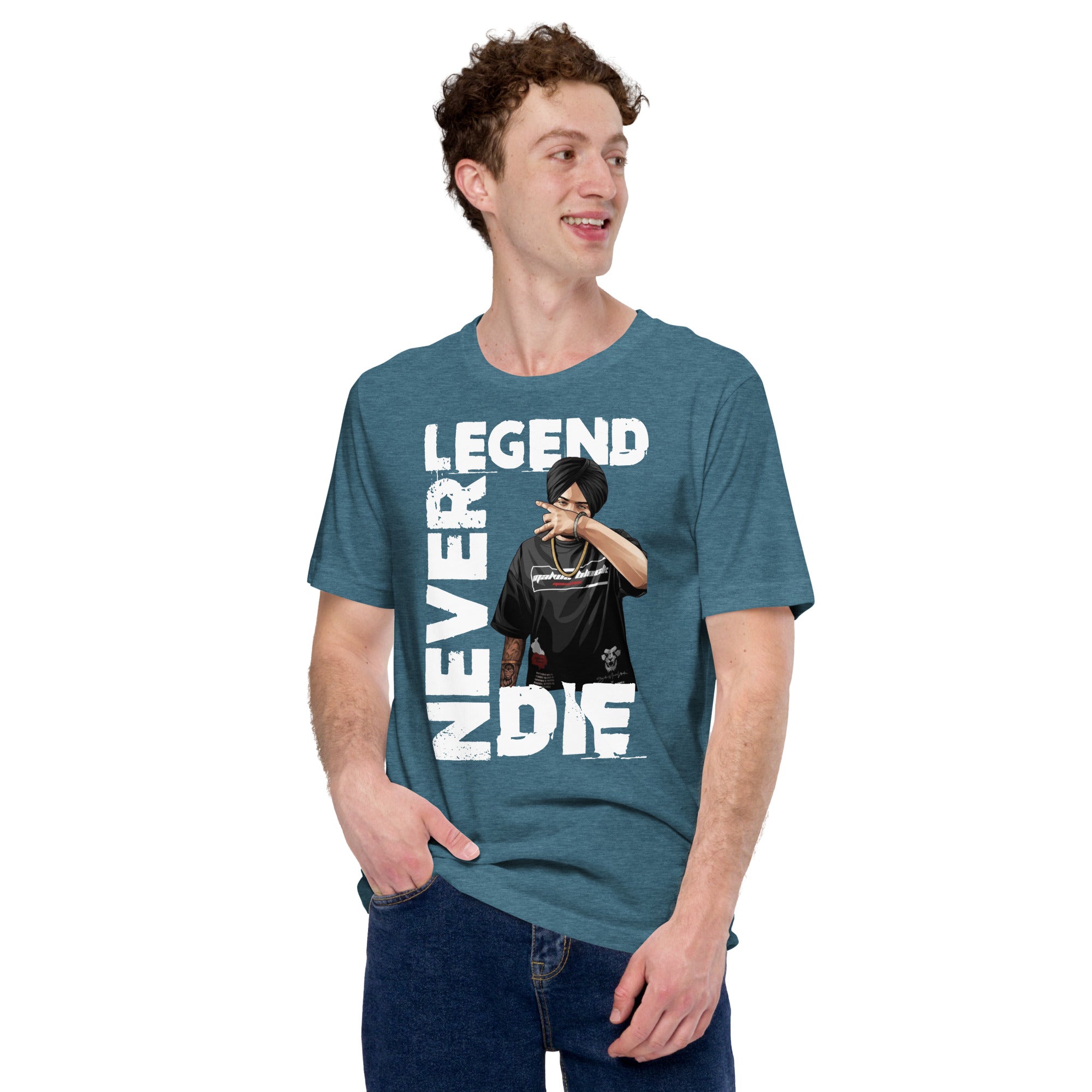 Sidhu Moosewala Legends Never Die Unisex T-Shirt - Comfortable Cotton Tee for Men & Women - Perfect for Concerts, Casual Wear & Fan Merchandise