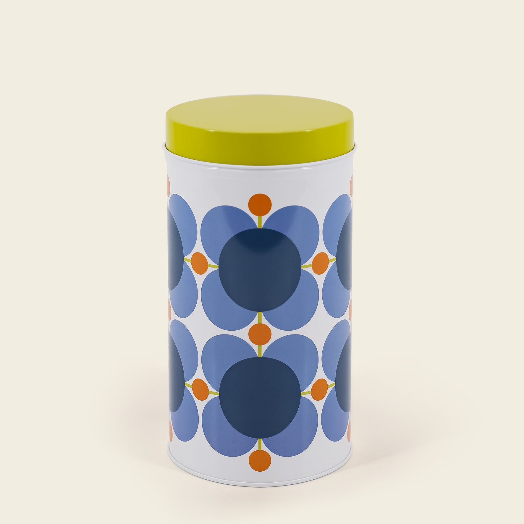 Vintage Style 3-Piece Nesting Canister Tins Set with Atomic Flower Design - Perfect for Kitchen Storage, Coffee, Tea & Spice Organization