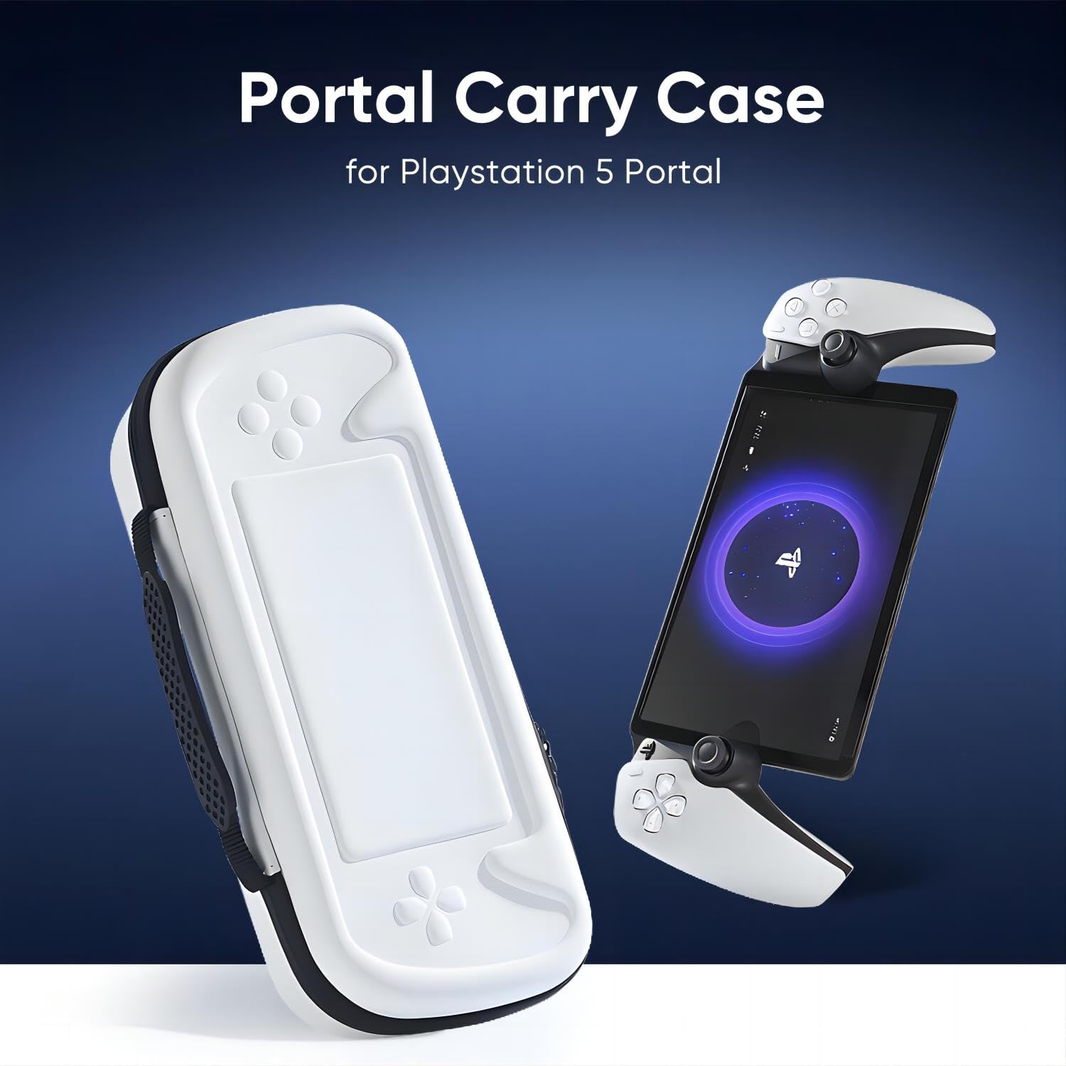 Premium PS5 Portal Travel Case with 2-Pack Screen Protectors - Durable Carrying Case for PlayStation Portal Remote Player & Accessories | Perfect for Gaming On-The-Go, Travel Protection & Console Storage