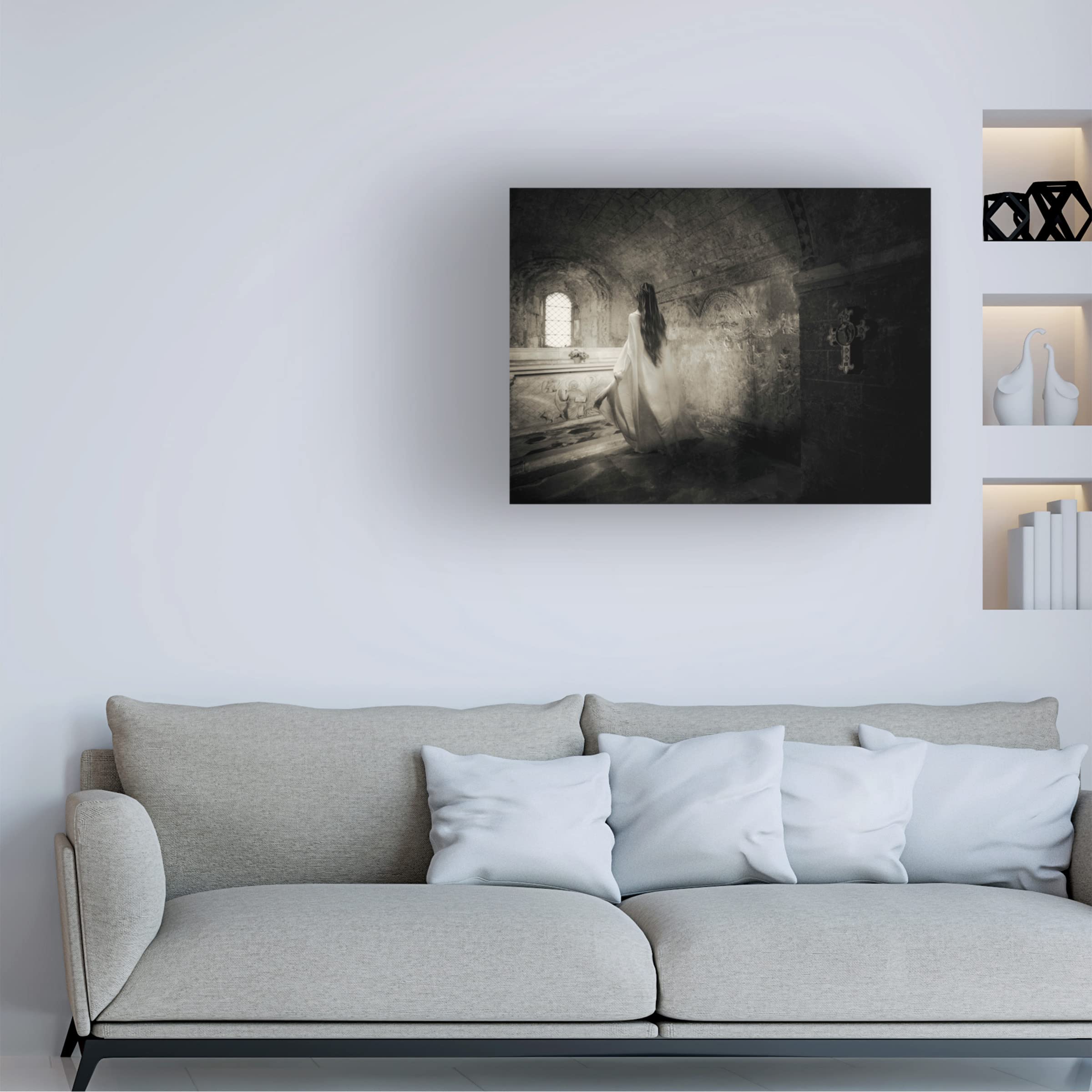 Trademark Fine Art 'But He Said Go Back To The World' Canvas Wall Art Print by Charlaine Gerber - Inspirational Home Decor for Living Room, Bedroom & Office