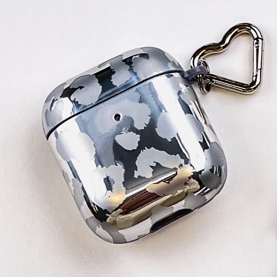 Stylish Chrome Leopard Print AirPods Case - Protective Cover for AirPods 1/2/3 & Pro - Trendy Accessory for Gym, Travel & Everyday Use