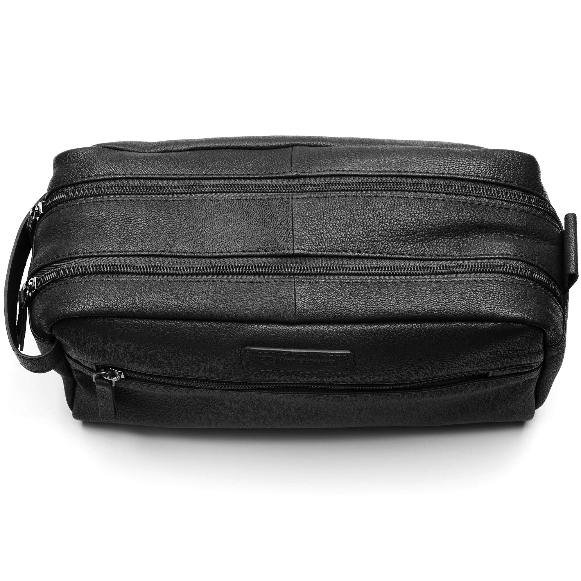 Premium Genuine Leather Toiletry Bag for Men - Alpine Swiss Sedona Travel Shaving Kit & Dopp Bag - Perfect for Business Trips, Gym, Camping & Weekend Getaways