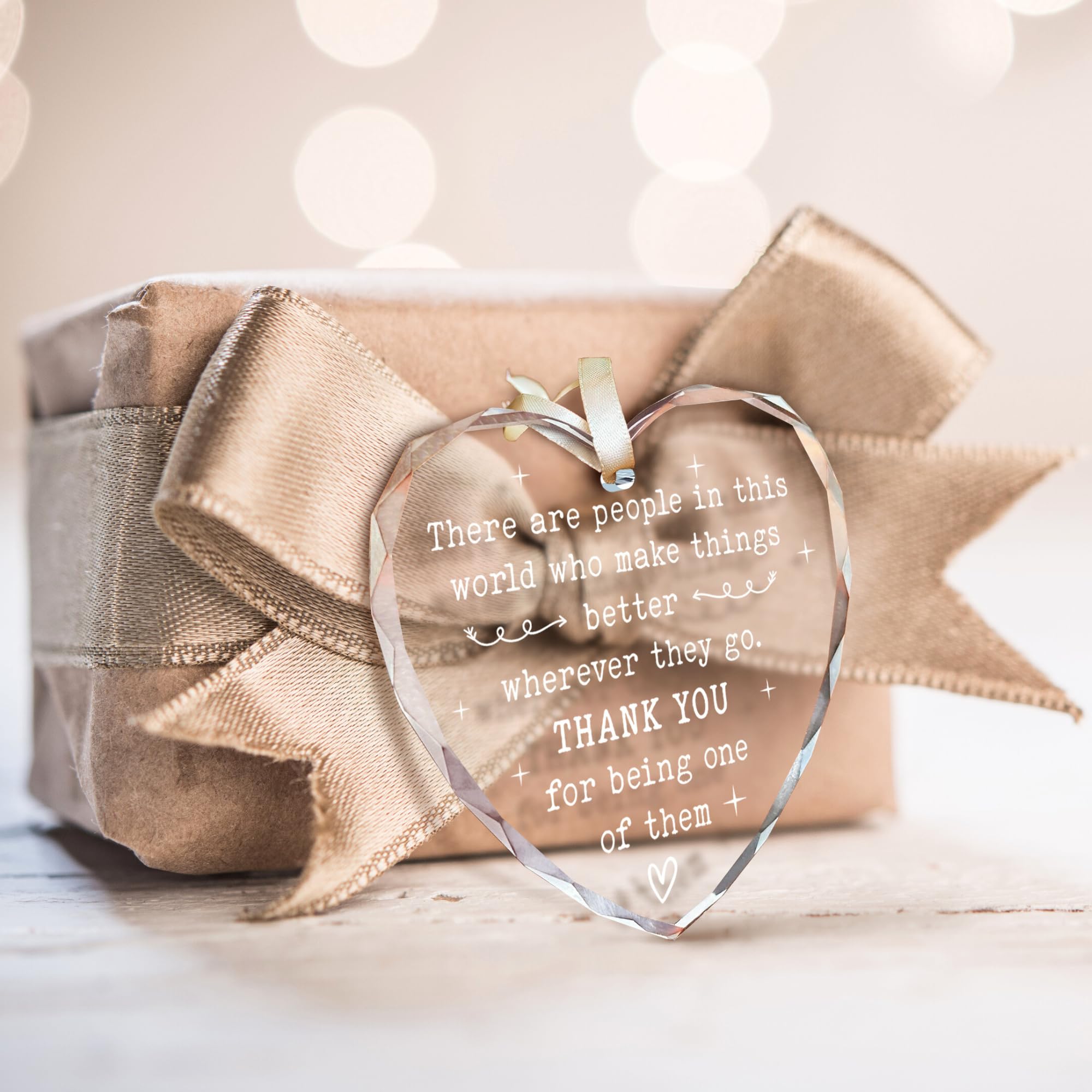 Glass Ornament Thank You Gifts for Women & Men - Perfect for Boss, Coworkers, Teachers