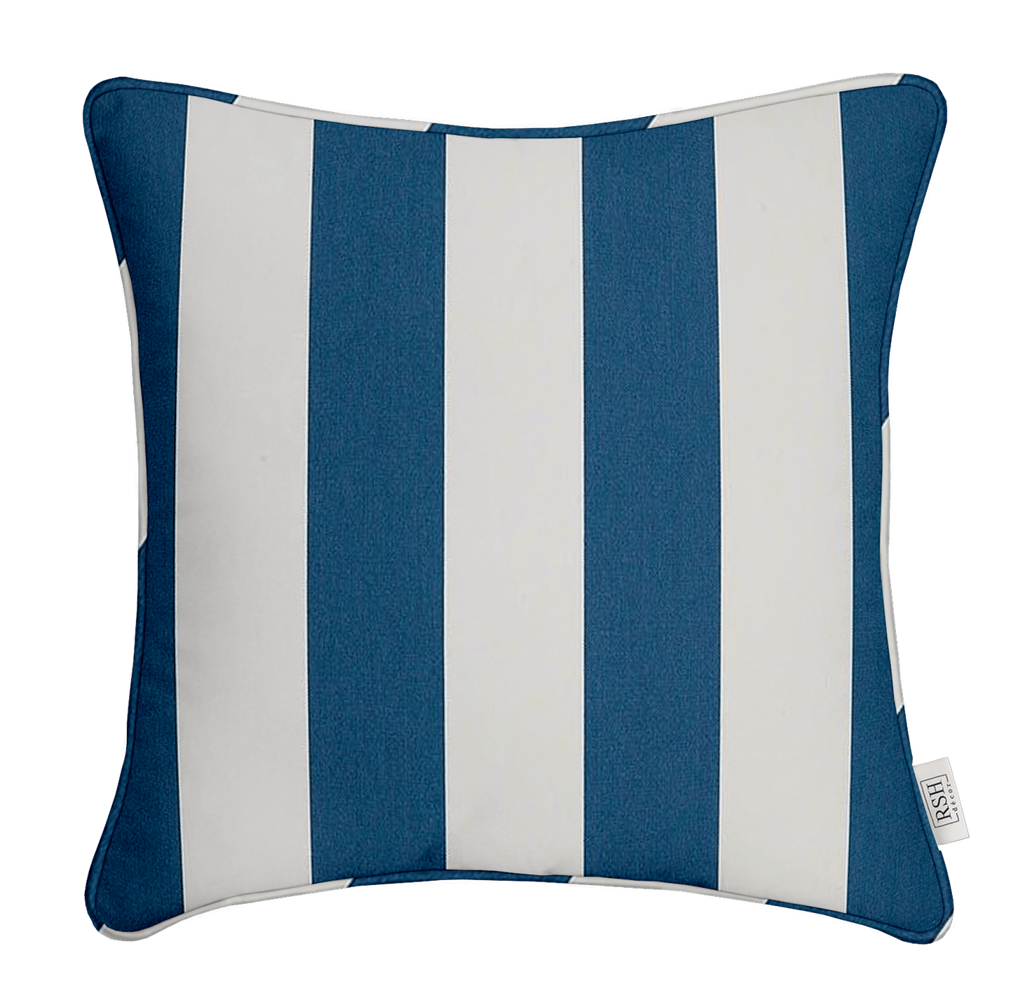 Sunbrella Cabana Stripes Corded Square Throw Pillow - Water-Resistant Outdoor Decorative Cushion for Patio, Poolside, and Beach - Perfect for Lounge Chairs, Sofas, and Daybeds