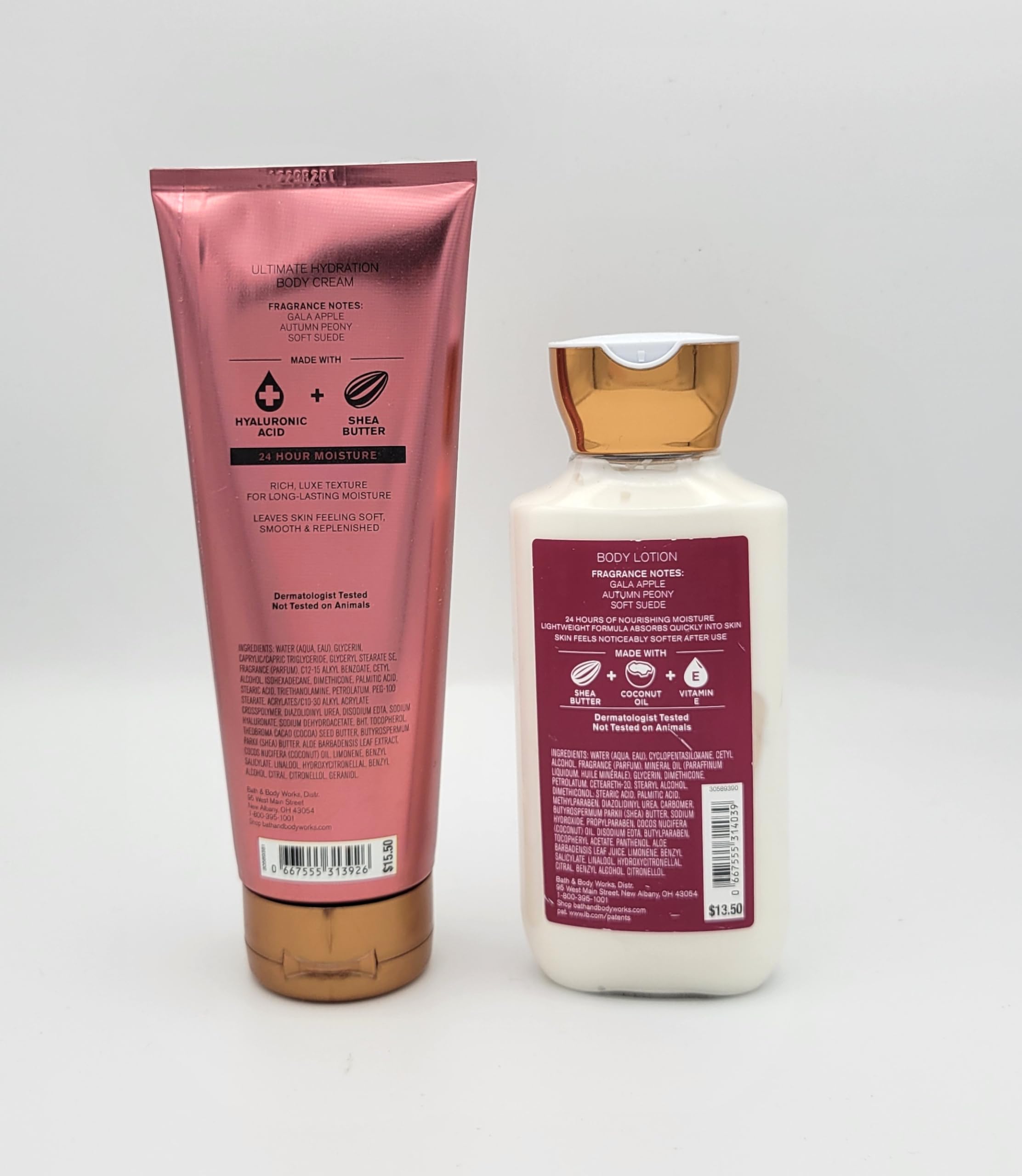 Ruby Apple & Rosewood 24-Hour Moisture Body Lotion & Cream Set (8 fl oz + 8 oz) | Bath & Body Gift Bundle for Dry Skin Care | Perfect for Daily Hydration & Spa Nights