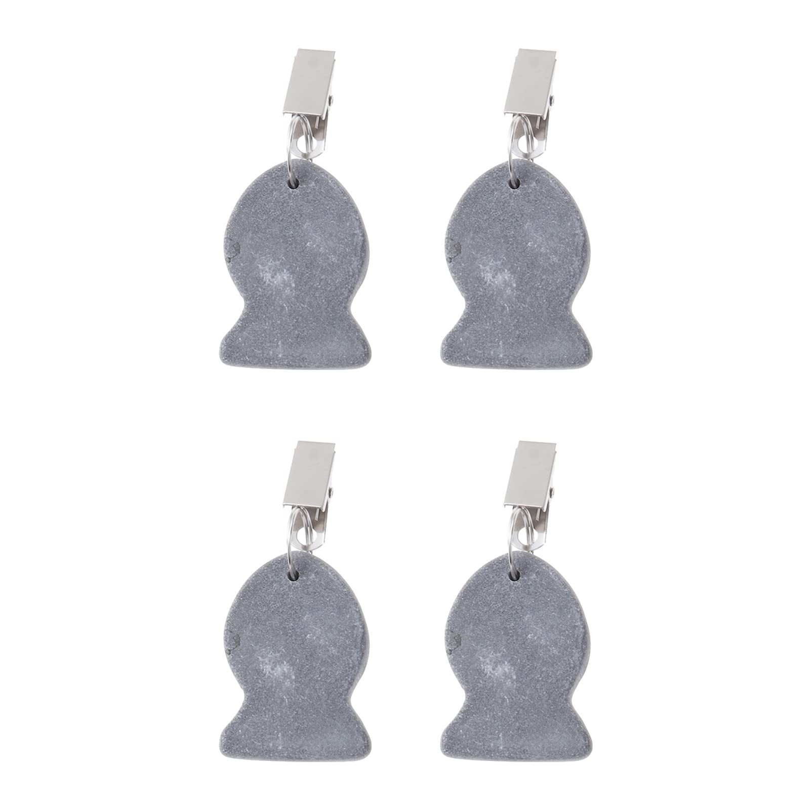 Alvivi 4-Piece Fish-Shaped Tablecloth Weights - Decorative Table Cover Clips for Outdoor Picnics, Family Dinners & Parties - Gray Tablecloth Holders (One Size) - Perfect for BBQs, Garden Parties & Windy Outdoor Dining