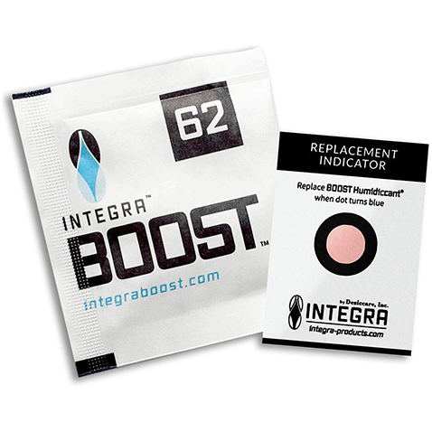 Integra Boost Control Humidity Pack - 62% RH, 8 Gram for Optimal Cannabis Storage & Preservation | Perfect for Hydrating Dry Herbs & Maintaining Freshness