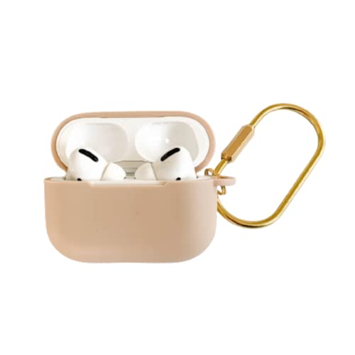 AirPods 1/2 & Pro Case - Slim Hard Shell with Keychain (Rose) for Travel & Gym