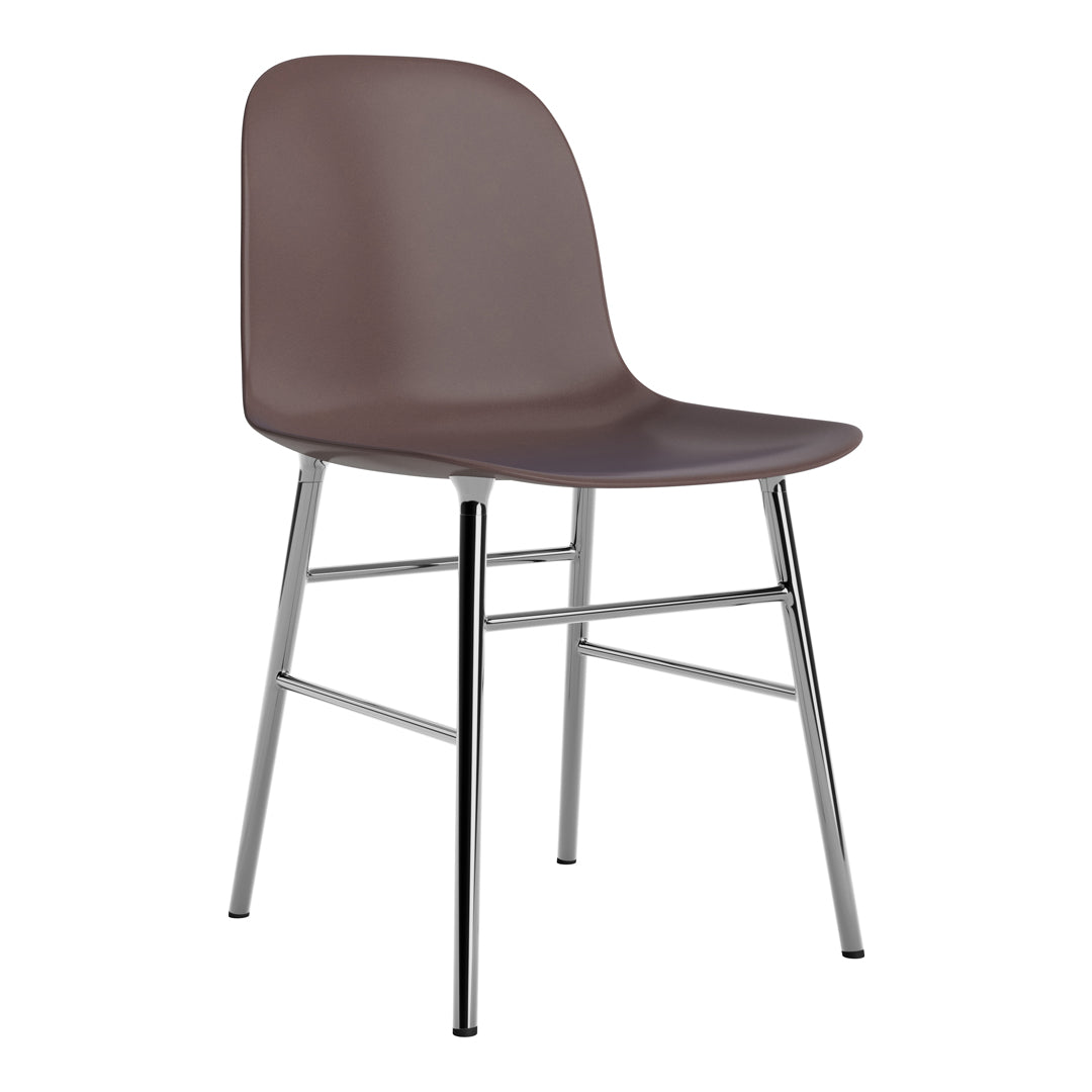 Modern Form Chair with Sturdy Metal Legs - Ergonomic Design for Home, Office & Dining Room Comfort
