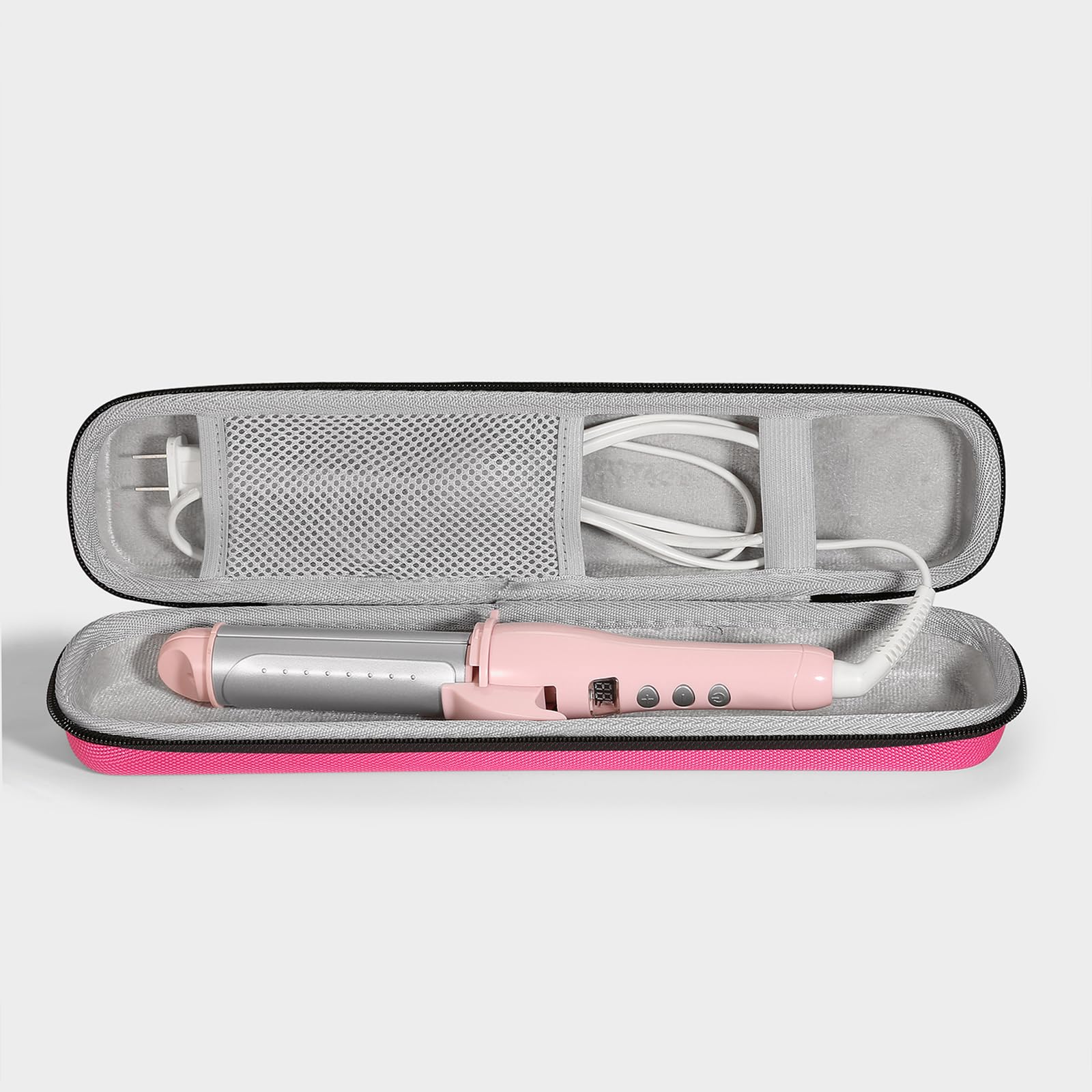 Pink Travel Case for Hair Straighteners & Curling Irons - Heat-Resistant Storage Pouch Bag for Flat Irons & Styling Tools (Case Only) - Perfect for Travel, Gym & Home Organization