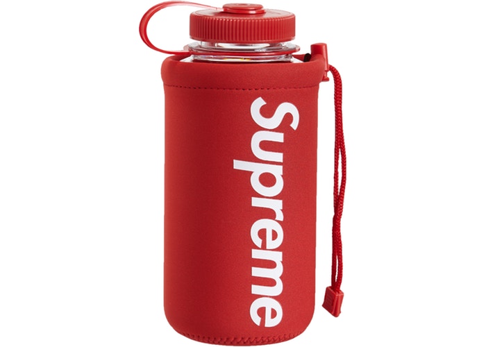 Supreme Nalgene 32 oz Wide Mouth Water Bottle - BPA Free, Leak Proof, Durable for Hiking, Gym & Outdoor Activities - Red